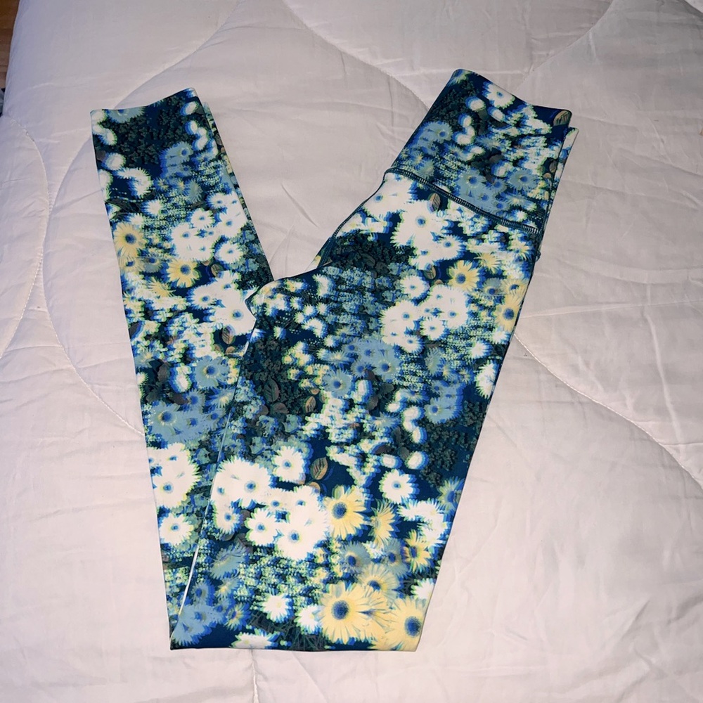 Aerie Offline Goals High Waist Blue 3D Leggings Size XS